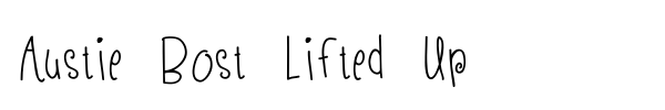 Austie Bost Lifted Up font preview